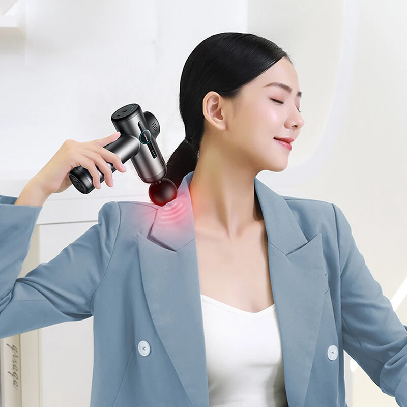 (image for) KONKA V1 Massage Gun 6 Speeds Adjustable Gear 6 Massage Heads 3200 rpm Fascia Gun Muscle Relaxation Brushed Motor